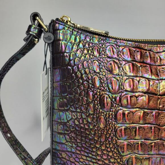 BRAHMIN Katie Black Pearl Ombre Melbourne Crossbody Purse Hologram NWT - Picture 3 of 11